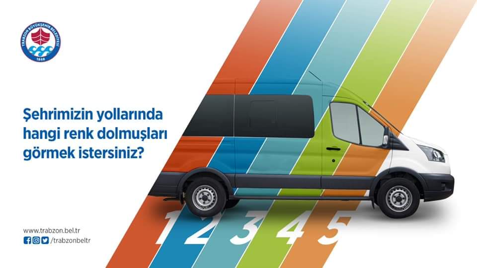 DOLMUŞLARIN RENGİNİ TRABZONLULAR SEÇİYOR