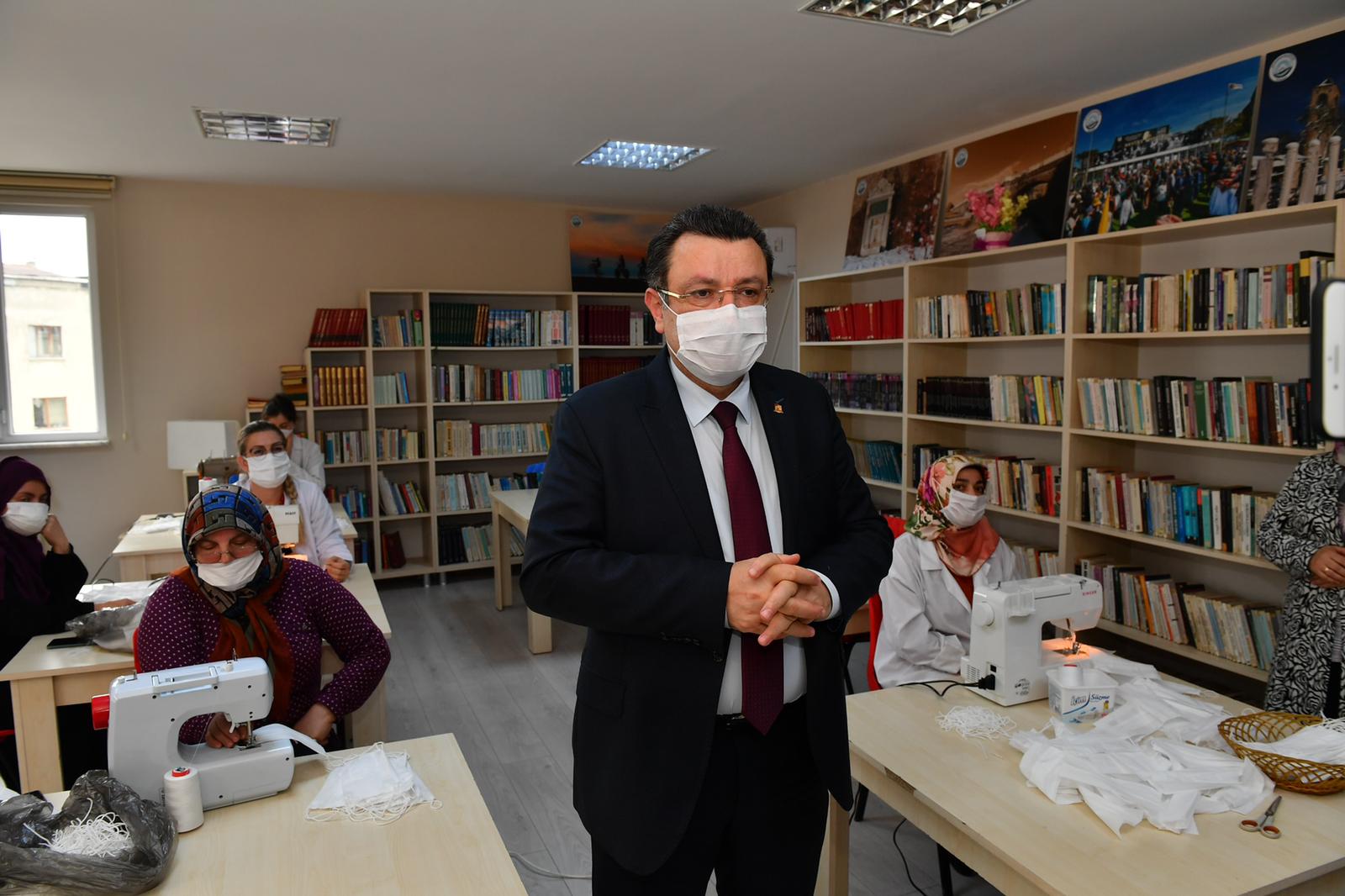Ortahisar maske üretimine başladı!