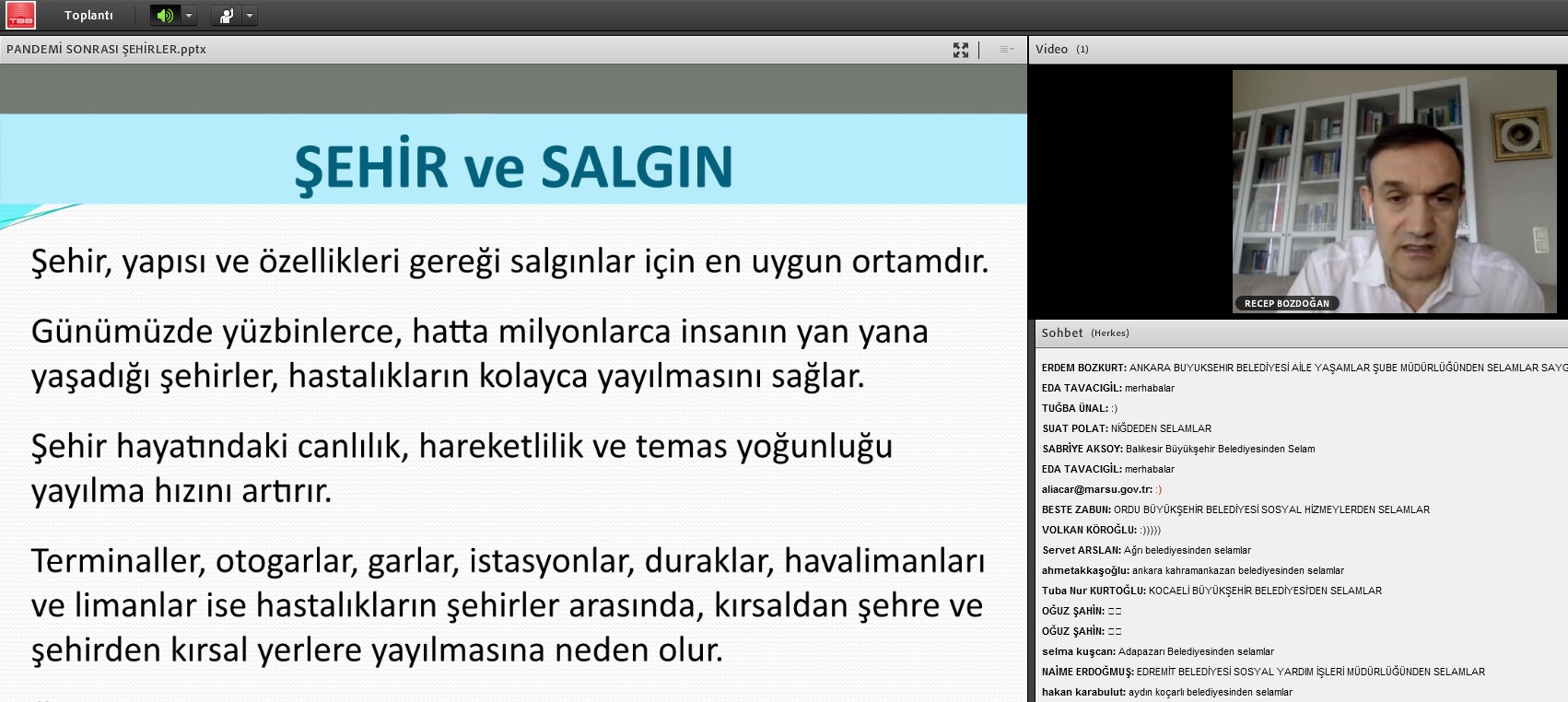 PANDEMİ SONRASI ŞEHİRLER Eğitim Semineri