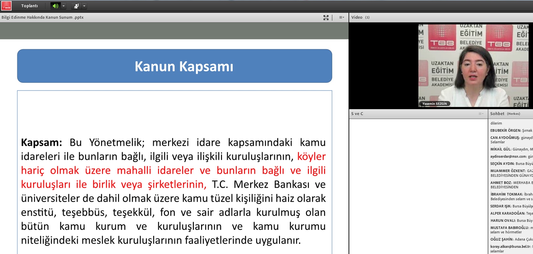 BİLGİ EDİNME HAKKI Eğitimi Semineri