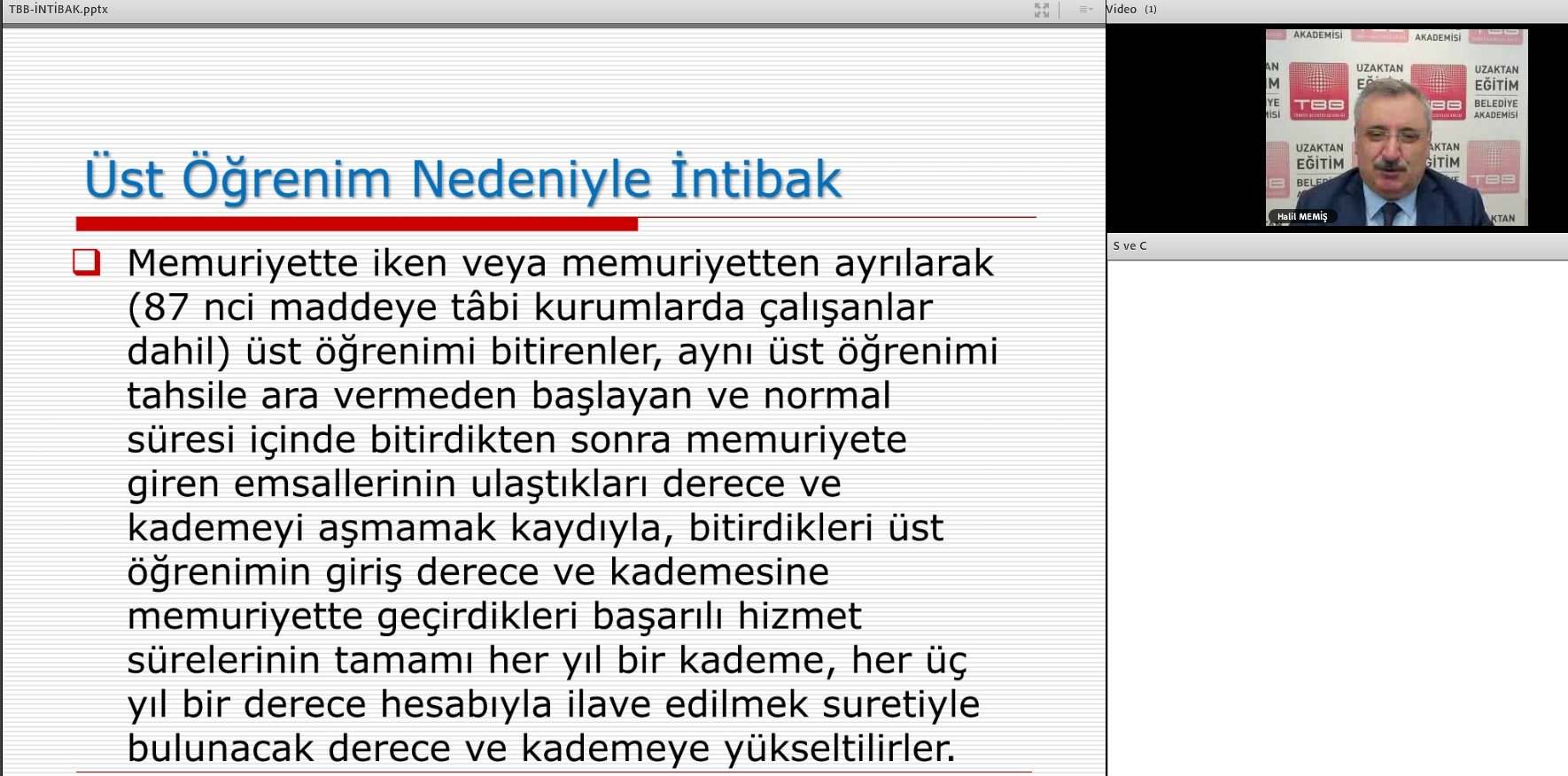 Memurların İntibak İşlemleri Eğitim Semineri