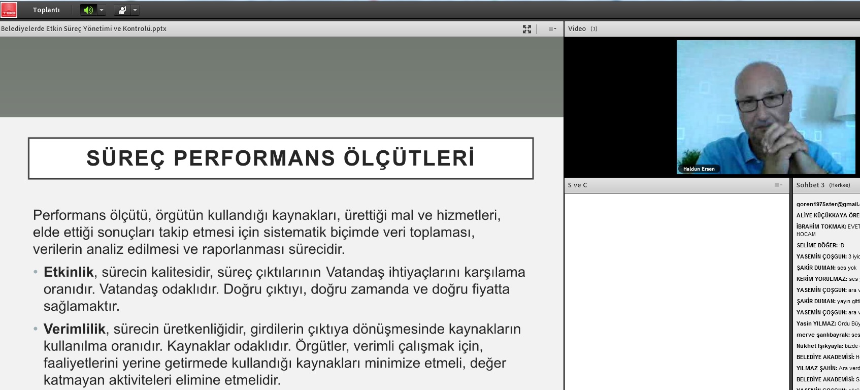 Belediyelerde Etkin Süreç Yönetimi Uzaktan Eğitim Ders Linki