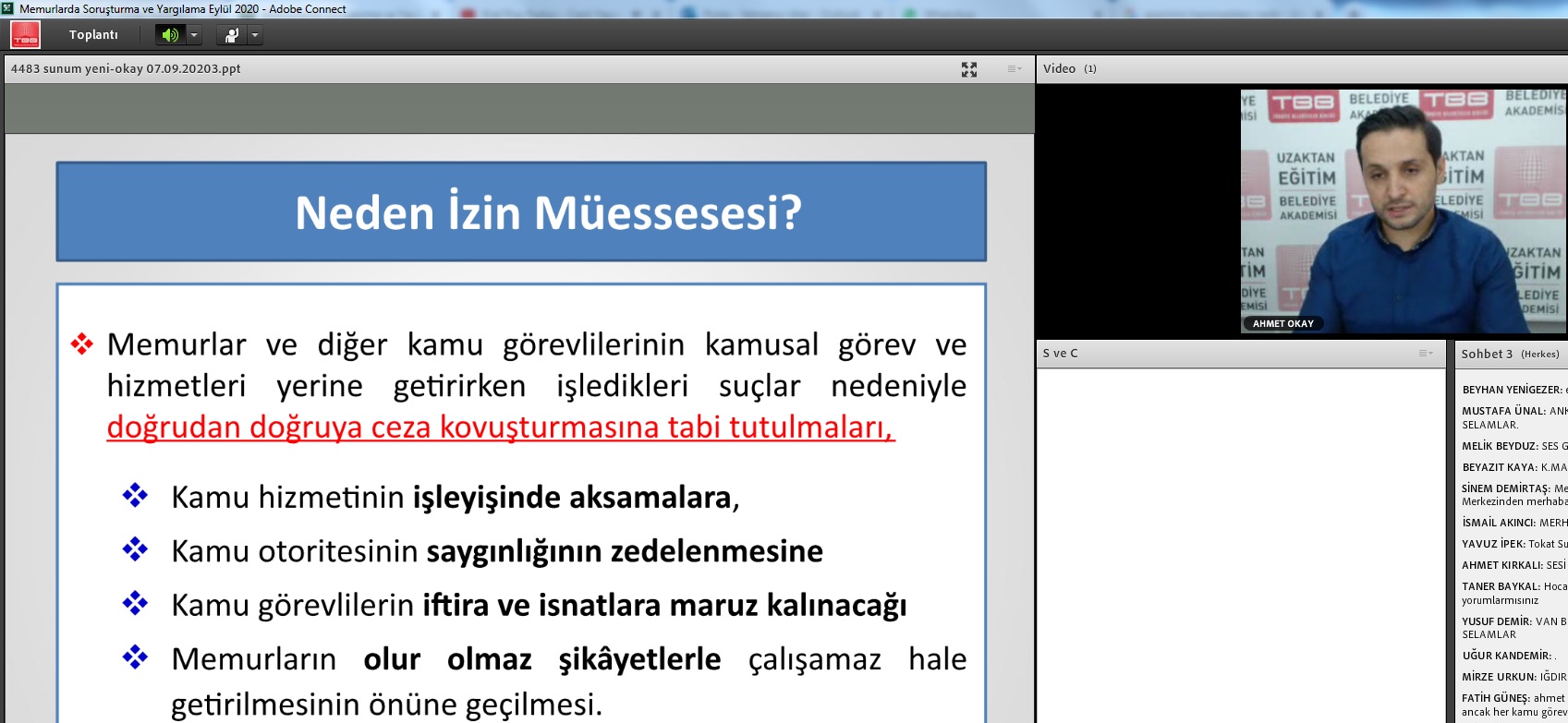 Memurlarda Soruşturma ve Yargılama Uzaktan Eğitim Ders Linki