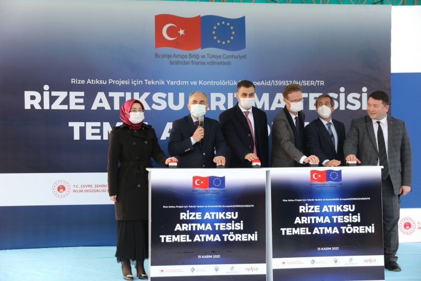 RİZE ATIKSU ARITMA TESİSİ’NİN TEMELİ ATILDI..